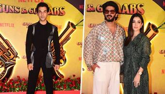 Guns and Gulaabs screening: Rajkummar Rao,  Dulquer Salmaan, Huma Qureshi and others ramp up style game