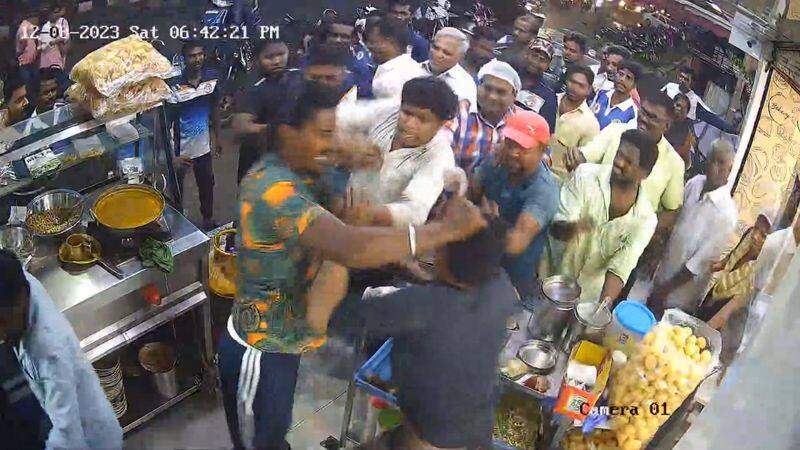 sweet stall workers attacked by local peoples video goes viral