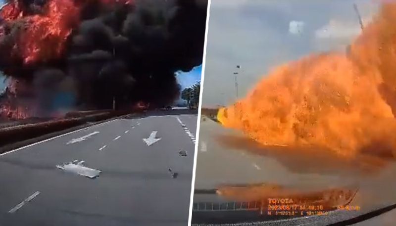 Light plane crashes into street in Malaysia: Dashcam footage showing final moments goes viral - WATCH snt