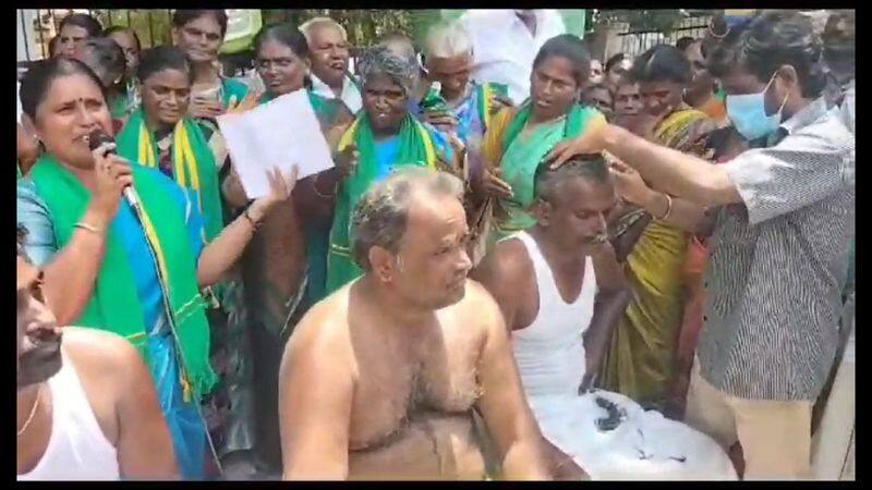 farmers protest against tn government in Tirupur