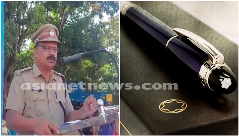 kerala police Thrithala SHO theft mont blanc pen worth more than 60000 rupees apn 