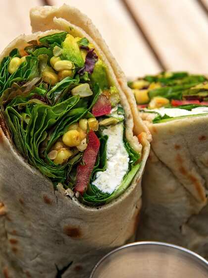 Spinach-Corn Wrap