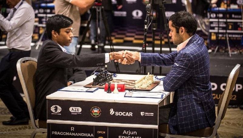 Chess World Cup 2023 R Praggnanandhaa overcomes Arjun enters semifinals kvn