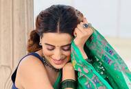 Bhojpuri actress Akshara Singh green saree look is perfect for Hariyali Teej rps