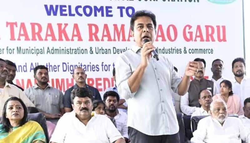 Minister KTR  Satirical Comments on Opposition Parties in Hyderabad lns