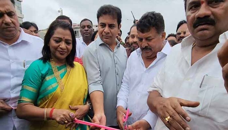 Telangana Minister  KTR Inagurates   Indira Park-VST  Steel Bridge  in Hyderabad lns