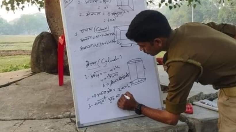 बच्चों के लिए खोला पाठशाला, पुलिसकर्मी 3 साल से बच्चों को दे रहा है मुफ्त शिक्षा
