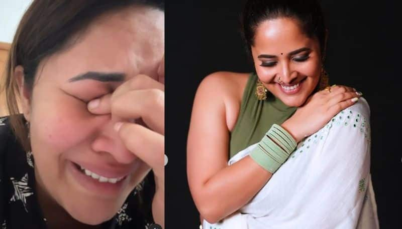 Telugu Actress Anasuya bharadwaj breaks down over trolls in instagram video ckm