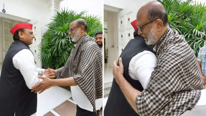 Rajinikanth meets Akhilesh Yadav at his Lucknow residence