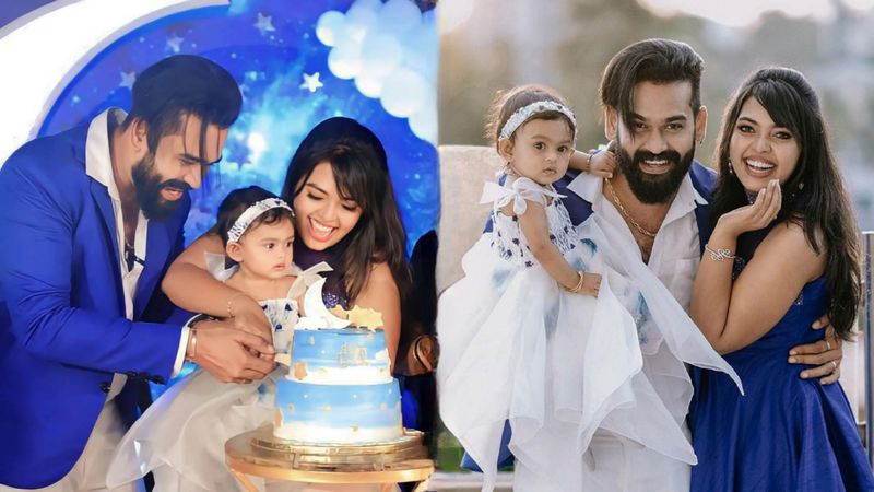 mridhula vijai and yuva krishna celebrates first birthday of their daughter dhwani nsn