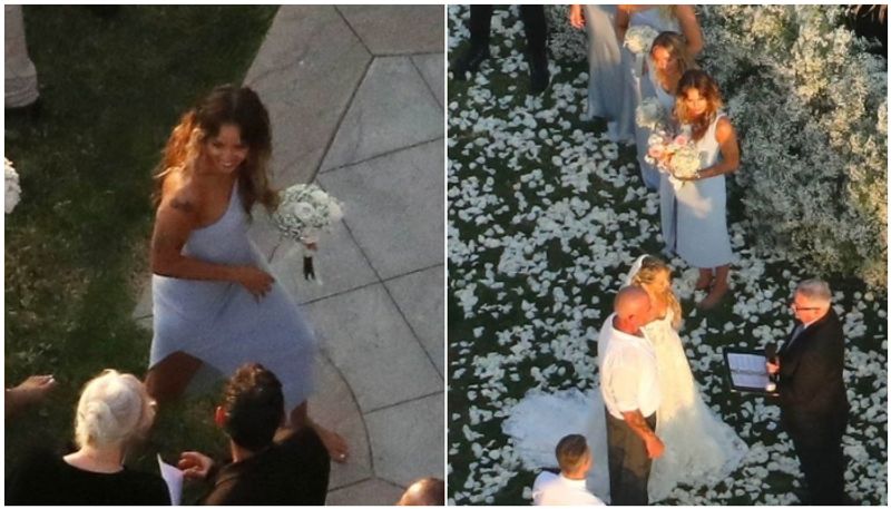 Miley Cyrus spotted as maid of honour at mom Tish Cyrus' wedding with Dominic Purell MSW