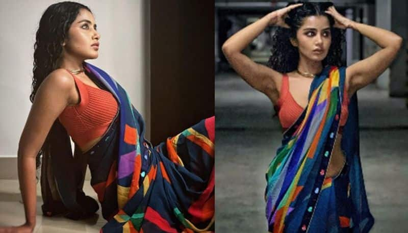 Actress Anupama Parameswaran Stunning Stills in Saree NSK