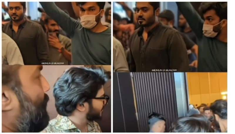 dulquer salmaan care towards gokul suresh who jamed in crowd video viral  vvk