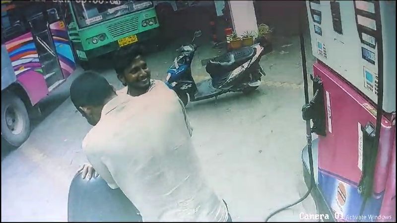 In Puducherry, the petrol station staff were sleeping, so the youth filled the petrol without paying