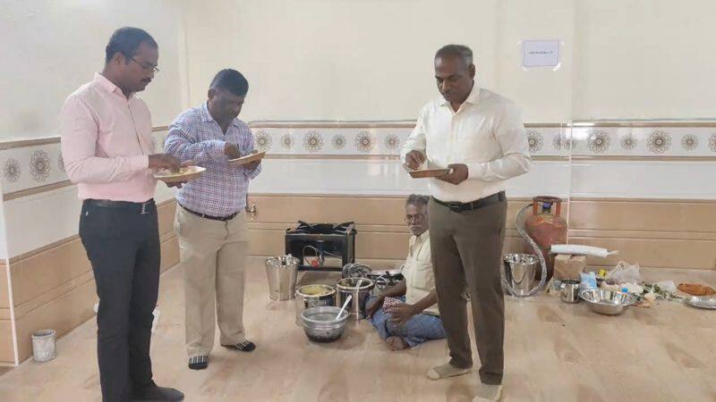 collector baskara pandian inspect and state government school food in tirupattur district