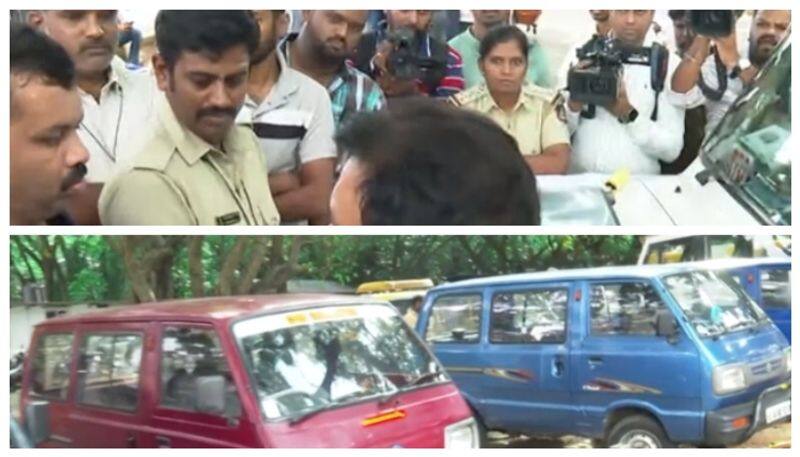 RTO officials seized School vehicles in Bengaluru nbn