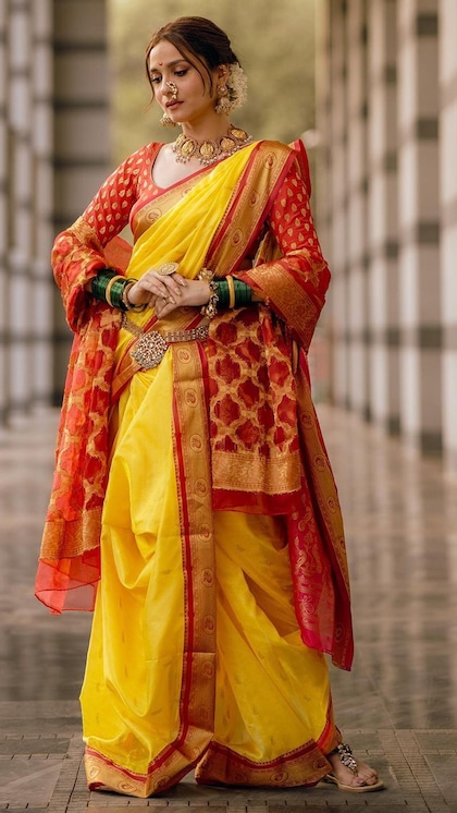 10 मराठी ब्राइडल साड़ी के लिए देखें Ankita Lokhande का वॉर्डरोब