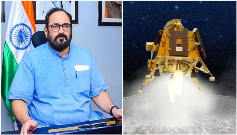 Rajeev Chandrasekhar congratulates isro success Chandrayaan 3 live updates asd