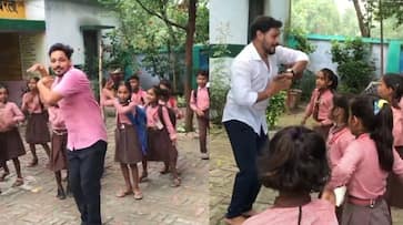 Kaushalesh Mishra teaches his students through art aerobics and dance moves iwh