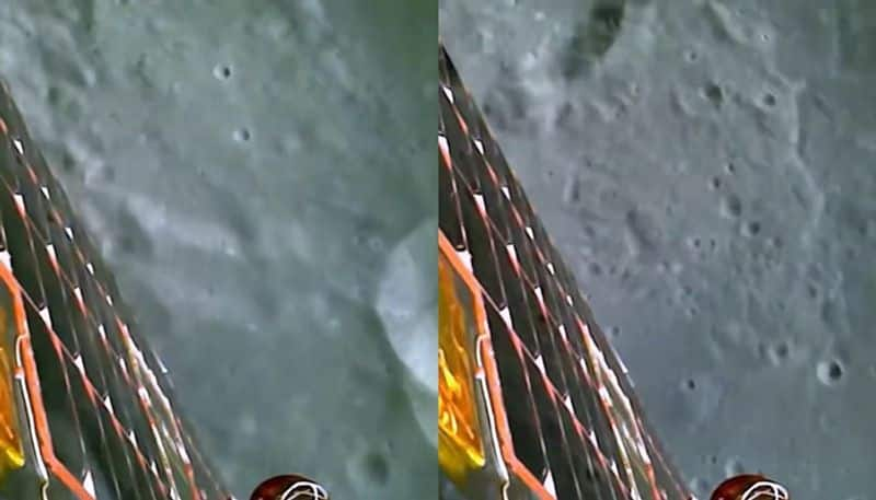 Chandrayaan 3Lander Imager Camera captured the moon image just prior to touchdown san