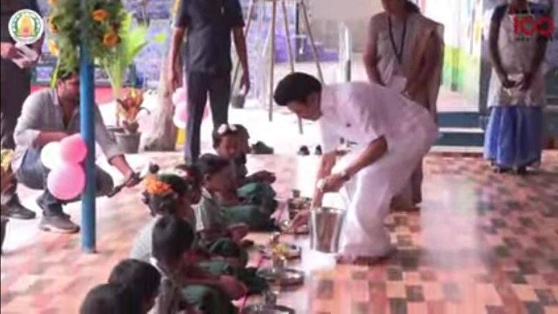 Chief Minister Stalin launched the breakfast program for school students today at Thirukkuvlai