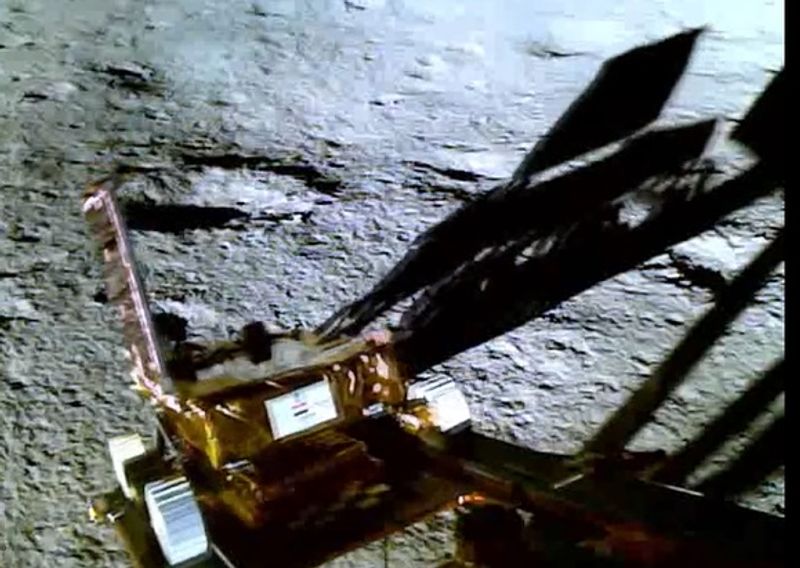 Chandrayaan-3 Rover ramped down from the Lander to the Lunar surface