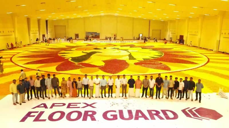 Asian paints Apex Floor Guard Onam Pookkalam Limca Book of records