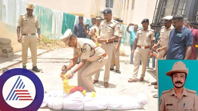 A police constable died heart attack while on duty in the cauvery riots prevention at mandya rav