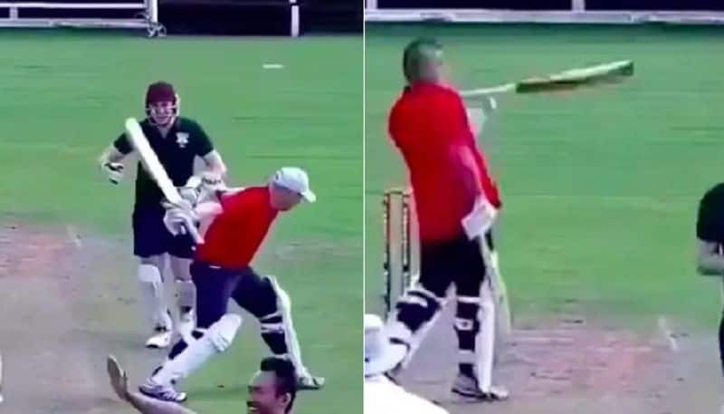 Frustrated Batter Hits Teammate With Bat After Getting Run Out video goes viral kvn