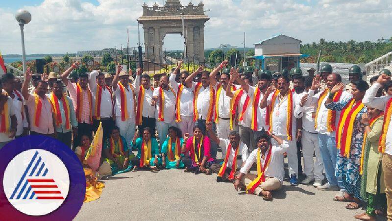 Release of Cauvery water to Tamil Nadu Kannada organization outraged agains karnataka government rav