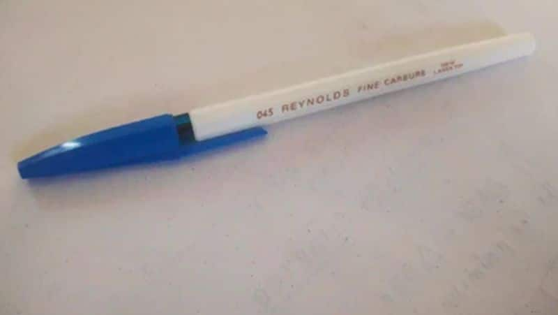 Pen maker brand Reynolds issued a statement discontinuing its iconic blue cap pen