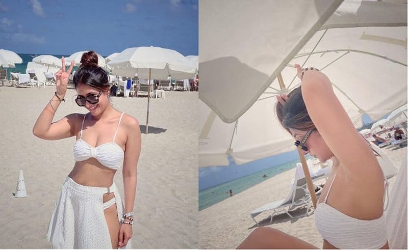 Dhanashree Verma Bikini Photos goes viral with Husband Yuzvendra Chahal in Miami beach ckm