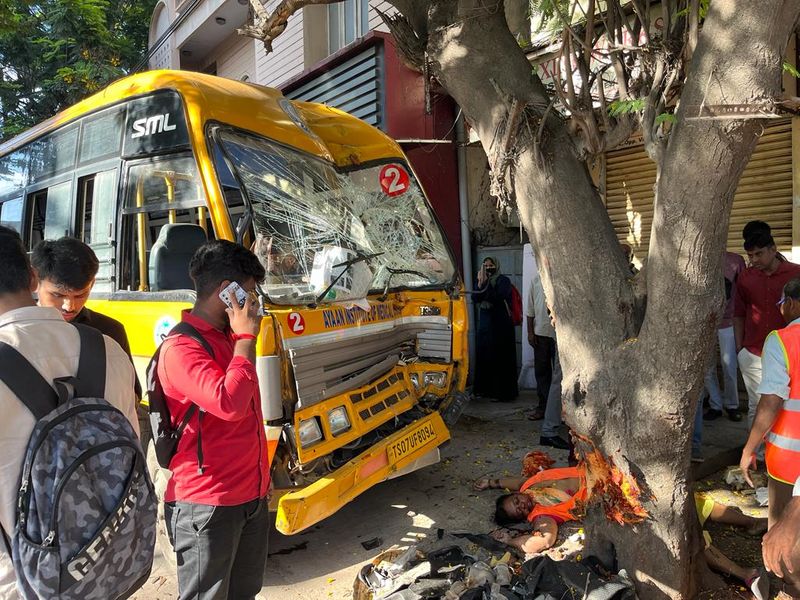 GHMC worker death in accident at Ramkoti AKP 