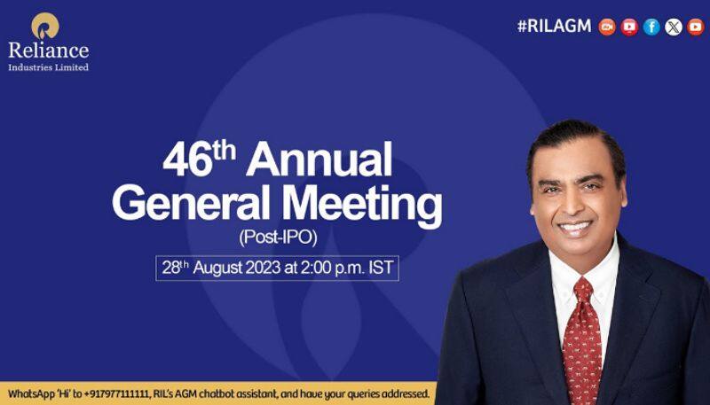 Reliance AGM 2023 Reliance AGM today at 2 PM Click here to watch live broadcast MKA