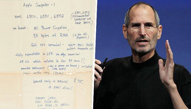 Steve Jobs handwritten Apple 1 advertisement sold for Rs 1 44 crore in auction gcw