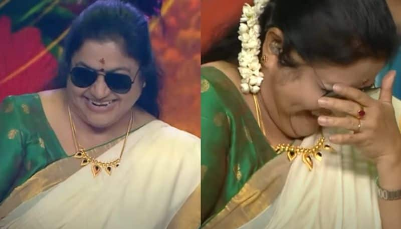 chithra imitates mohanlal sang spadikam movie song Ezhimala Poonchola asianet star singer onam episode nsn