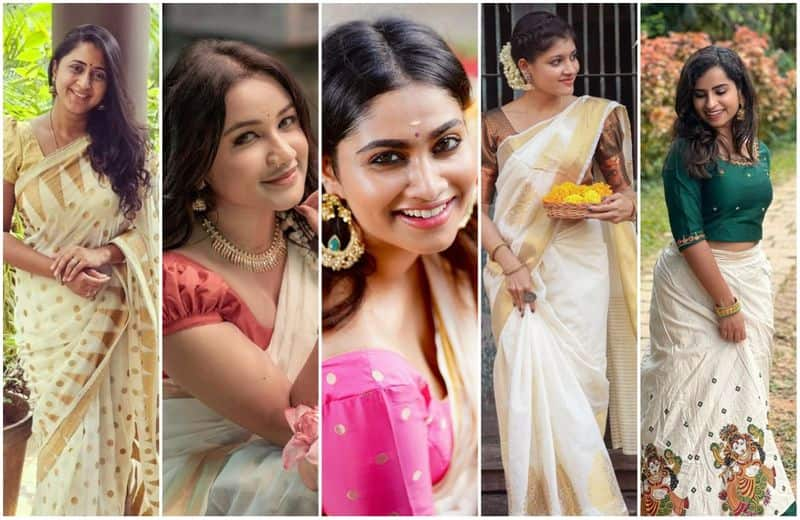 Sivaangi to Shivani here the beautiful Onam celebration photos of Tamil telivision actress gan