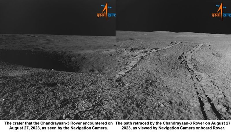 Chandrayaan 3 Pragyan Rover  Finds Massive Crater In Way ISRO Reroutes san