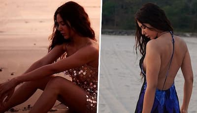 Sonam Bajwa HOT Photos: Punjabi actress flaunts CURVES in black and blue backless outfit; see sizzling pics