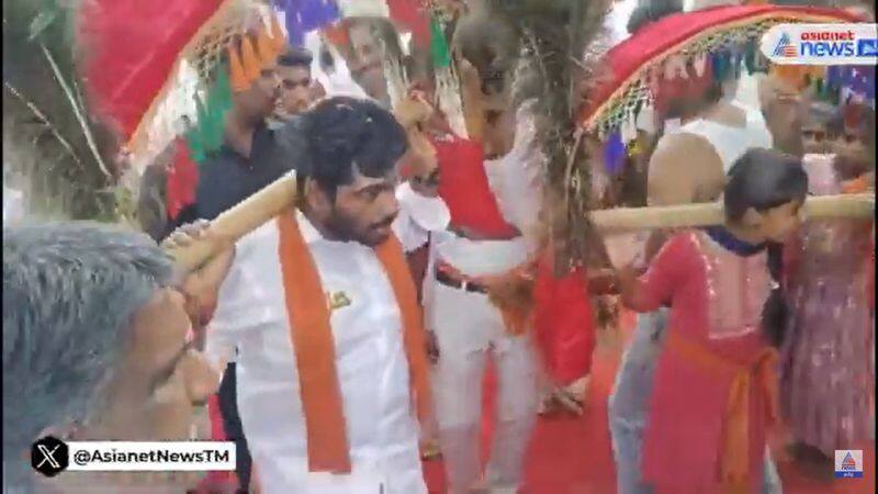 bjp state president annamalai kavadi dance at noyyal event in coimbatore video goes viral vel