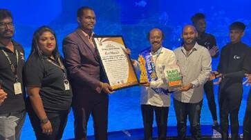 VGP Freedom waves gets into Kaalam's World Records for India's first underwater Independence day tribute