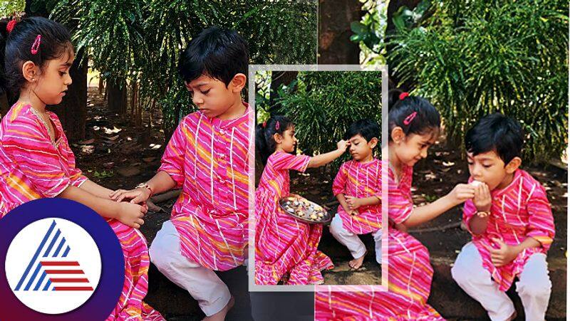 rocking star yash and Radhika pandit kids Ayra and Yatharv celebrating Raksha Bandhan 2023 gow