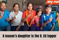 The daughter of a mason topped in the B. Ed examination iwh