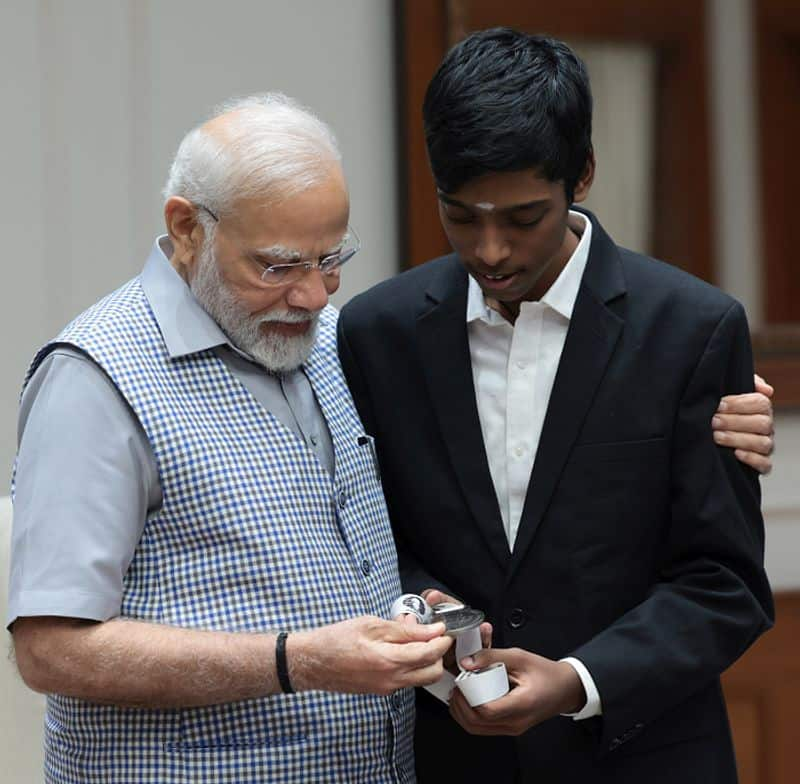 When Grandmaster Praggnanandhaa met PM Modi (PHOTOS)