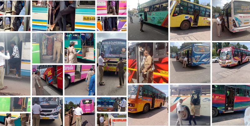 Mangaluru police case against 123 buses for violating rules gvd