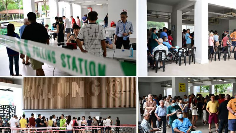 Singapore Presidential Election 2023: People waiting in long queues to vote dee