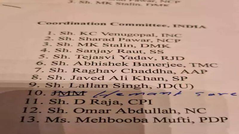 INDIA alliance set up co ordination committee with 13 members smp