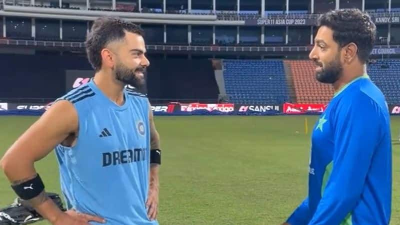 Virat Kohli Meeting With Haris Rauf Ahead Of Asia Cup 2023 Match Wins Hearts video goes viral kvn