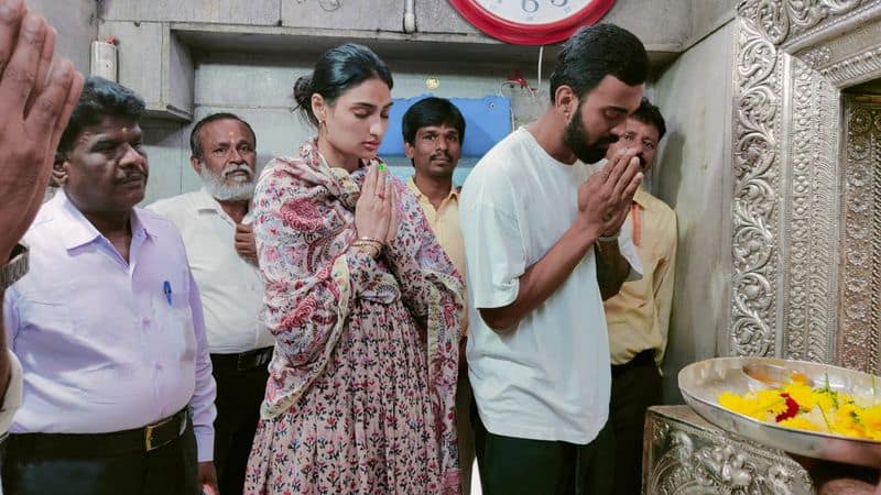 KL Rahul seeks blessings at Ghati Subramanya Temple in Bengaluru with wife Athiya Shetty vkp