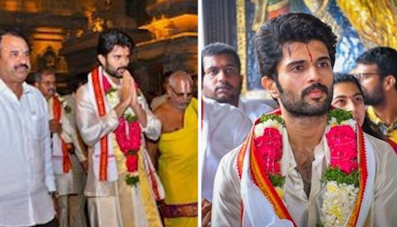 Kushi star Vijay Deverakonda visits Yadadri Temple to seek blessings; pics go viral  RBA